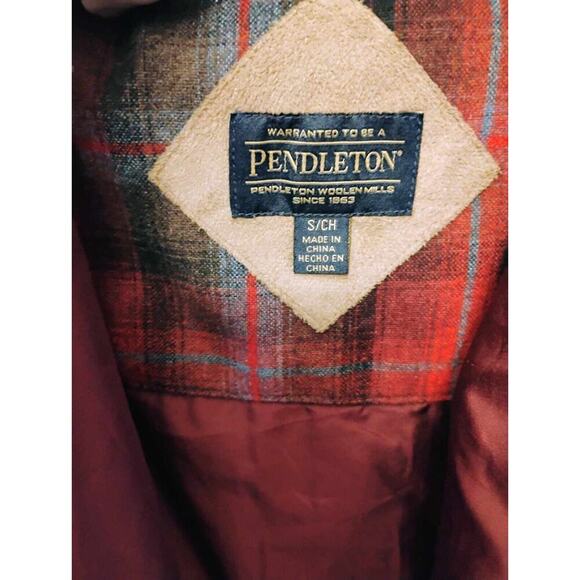 Pendleton Sherpa Wool Teddy Full Zip Fleece Jacket Maroon Womens Size Small - Picture 6 of 8